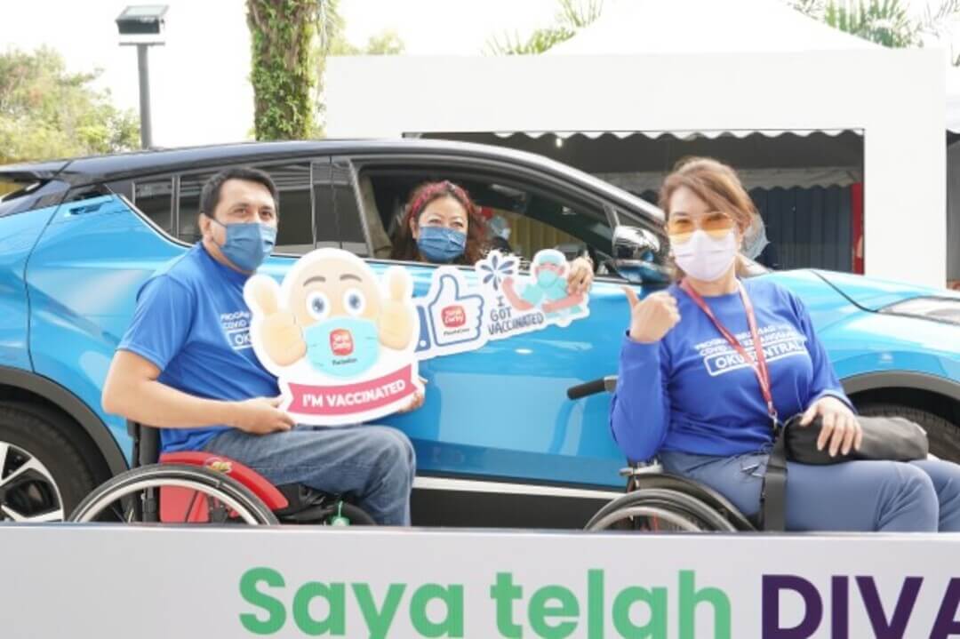 OKU Sentral and Sime Darby Plantation Welcome First Batch of Vaccine Recipients to the World’s Inaugural OKU Vaccination Drive-Through Centre at its Plantation Tower in Ara Damansara
